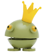 Hoptimist frog with crown