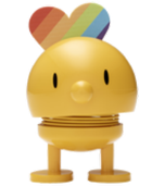 Hoptimist LGBTQ+ in yellow and rainbow colours