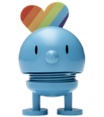 LGBTQ+ Hoptimist in blue with rainbow colours
