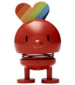 LGBTQ+ Hoptimist in red with rainbow colours