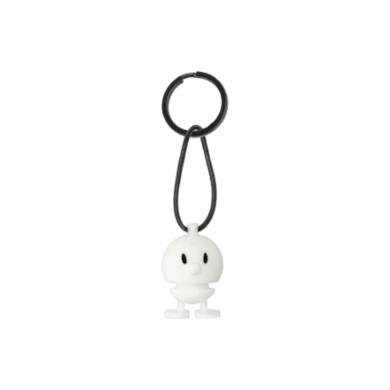 Hoptimist key chain white